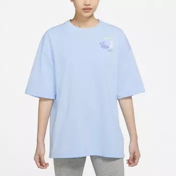 Back Print Oversize Tee Light Blue