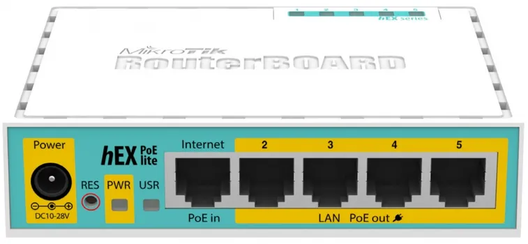 Маршрутизатор Mikrotik RB750UPr2 hEX PoE lite 5x Ethernet, раздача PoE, 650 МГц ЦП, 64 МБ 5-портовый 100-Мб