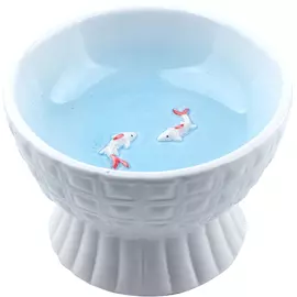 Миска для животных Foxie Dancing Fish керамическая 15х15х10,5 см 300 мл белый