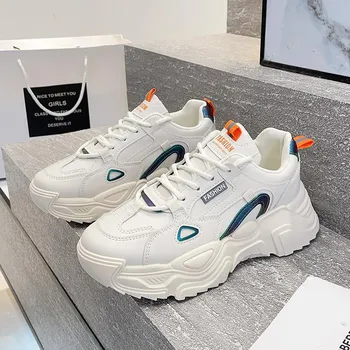 Hyunya Dad Shoes Women S New Autumn Low-Top Soft-Soled Shoes Versatile Casual Sports Shoes Platform Women S Shoes Tide 35 хаки