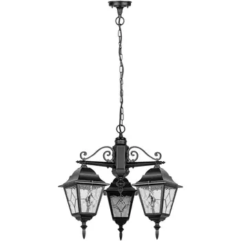 Уличный светильник подвесной IP44 Oasis Light QUADRO M lead GLASS 79970MlgW/3 Bl в фиде фонаря