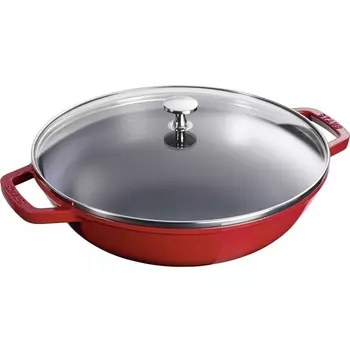 Вок со стеклянной крышкой, вишневый, 30 см, 4,4 л 1312906 Staub