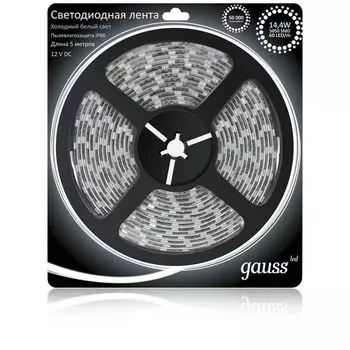 Светодиодная лента влагозащищенная IP66 12V Gauss 311000314