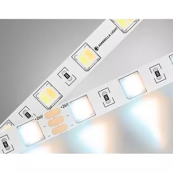Светодиодная лента с регулировкой температуры света Ambrella Illumination GS4101 5050 60Led 14W/m 24V IP20 CCT 3000-6500