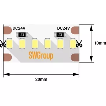 Светодиодная лента SWG SWG2A300-24-19.2-W (5 шт.)