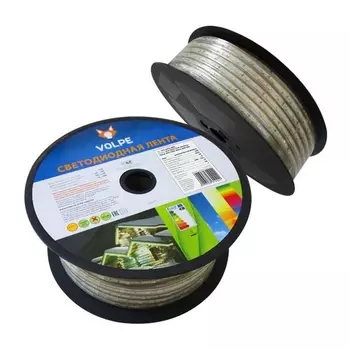 Светодиодная лента ULS-Q325 2835-60LED/m-10mm-IP67-220V-6W/m-25M-DW бобина Volpe
