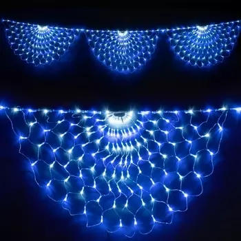 Светодиодная Сеть Радужная 3 x 0,5 м Бело-Синяя, LED, Провод Прозрачный Силикон, IP65 Laitcom Сети RNL384-5W-10-2WB