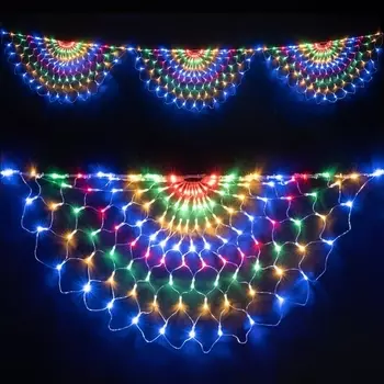 Светодиодная Сеть Радужная 3 x 0,5 м Разноцветная, LED, Провод Прозрачный Силикон, IP65 Laitcom Сети RNL384-5W-10-2M