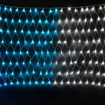 Светодиодная Сеть с Эффектом Бегущий Огонь 3 x м Синяя 24В, LED, Провод Прозрачный Силикон, IP65 Laitcom Сети ESN320-SH10-WB
