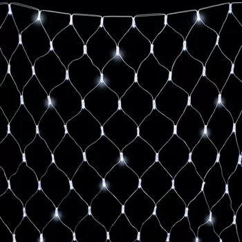 Светодиодная Сеть с Колпачком x м Белая Мерцанием Белого Диода 220В, LED, Провод Прозрачный ПВХ, IP65 Laitcom Сети NTL256BLWCAP-10-2W