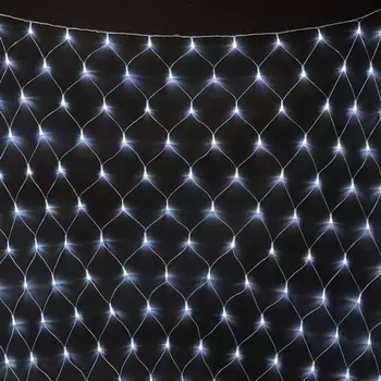 Светодиодная Сеть x м Белая с Контроллером 220В, LED, Провод Прозрачный ПВХ, IP54 Laitcom Сети NTL256C-10-2W