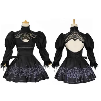 Косплей Аниме Nier Automatas 2B Sister Косплей Костюм Аниме Женщины Косплей Костюм Комплект Необычные Хэллоуин Девушки Вечерние Гот Платье s