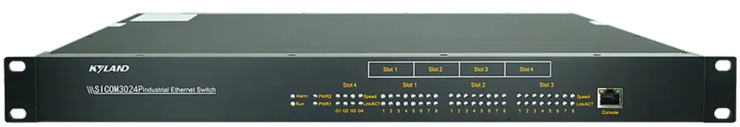 Коммутатор управляемый Kyland SICOM3024P 300193287 20 100Base-FX single mode fiber ports, ST connector, 1310nm, 40km, 4 10/100Base-TX RJ45 ports, 100-