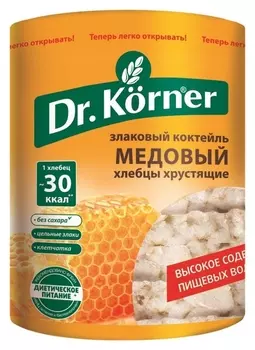 Хлебцы хрустящие злаковый коктейль медовый Dr.korner 100 гр