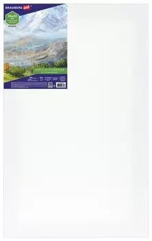 Холст на подрамнике Brauberg ART Classic, 30х50 см, 420 г/м2, 45% хлопок 55% лен, среднее зерно, 191657
