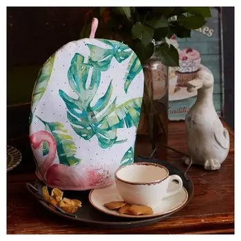 Грелка на чайник "Доляна" Tropical Kitchen 28х28см,100% хл,164г/м2