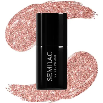458 УФ-гель-лак для ногтей «Сверкающий розовый» Semilac, 7 ml
