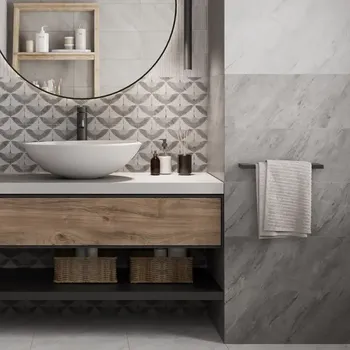 Настенная плитка Cracia Ceramica Tanto 04 25x60 см 1.2 м цвет серый