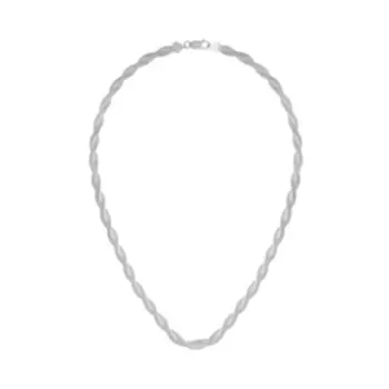 Серебряное колье плетение "Коса"