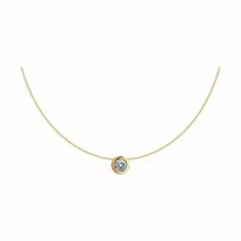Серебряное колье с фианитом