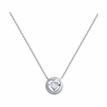 Серебряное колье с фианитом Swarowski