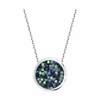Серебряное колье с кристаллами Swarovski