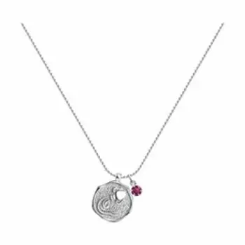 Серебряное колье с кристаллом Swarovski "Знак зодиака Водолей"