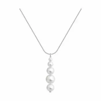 Серебряное колье с жемчугом Swarovski