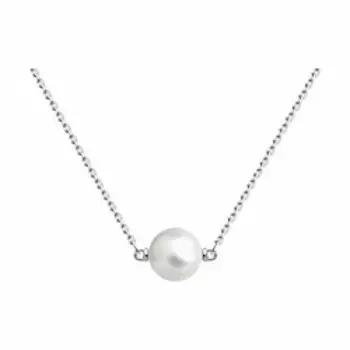 Серебряное колье с жемчугом Swarovski