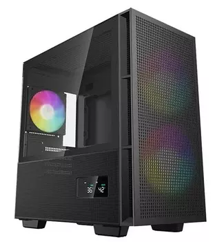 Корпус mATX Deepcool CH360 Digital черный, без БП, USB3.0, Type-C