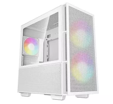 Корпус mATX Deepcool CH360 WH белый, без БП, с окном из закаленного стекла, USB Type-C, USB 3.0, audio