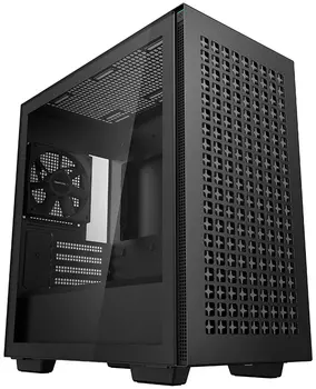 Корпус mATX Deepcool CH370 черный, без БП, боковое окно закаленное стекло, 2*USB 3.0, audio
