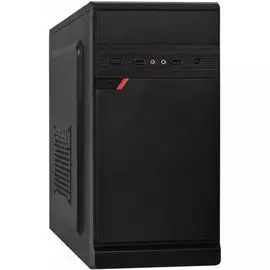Корпус mATX Exegate BAA-106-350W-8 EX283057RUS БП AAA350 с вент. 8см, 2*USB, аудио, черный