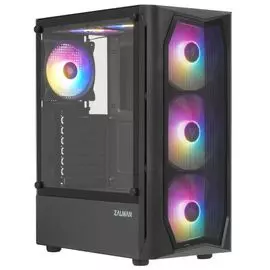 Корпус ATX Zalman N4 черный, без БП, боковая панель из закалённого стекла, USB 3.0, 2*USB 2.0, audio