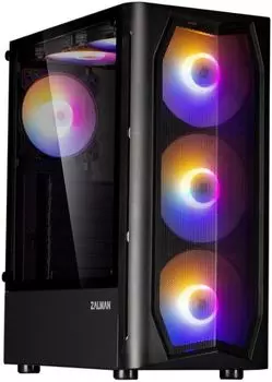 Блок питания Rev.1 ZALMAN N4 Rev.1, ATX, BLACK, WINDOW, 2x3.5", 2x2.5", 2xUSB2.0, 1xUSB3.0, FRONT 3x140mm RGB, REAR 1x120mm RGB, TOP 2x120mm RGB