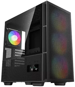 Корпус eATX Deepcool CH560 DIGITAL черный, без БП, боковая панель из закаленного стекла, USB Type-C, USB 3.0, audio