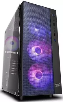 Корпус eATX Deepcool MATREXX 55 MESH ADD-RGB 4F черный, без БП, боковое окно из закаленного стекла, USB 3.0, 2*USB 2.0, audio