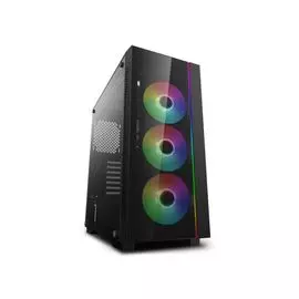 Корпус eATX Deepcool MATREXX 55 V3 ADD-RGB 3F (УЦЕНЕННЫЙ) черный, без БП, большое боковое окно из закаленного стекла, 2*USB 2.0, USB 3.0, audio, НОВЫЙ