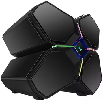 Корпус eATX Deepcool QUADSTELLAR INFINITY черный, без БП, лицевые панели из закаленного стекла, USB Type-C, audio