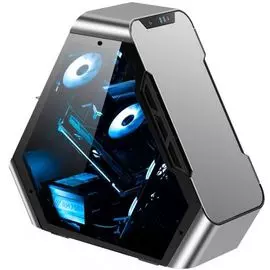 Корпус ATX JONSBO TR03-A Silver серебристый, без БП, боковая панель из закаленного стекла, 2*USB 3.0, USB Type-C, audio