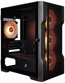 Корпус mATX 1STPLAYER TRILOBITE T3 ARGB Black T3-BK-4F7 без БП, боковая панель из закалённого стекла, USB 3.0