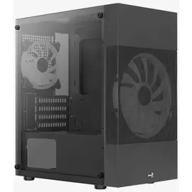 Корпус mATX AeroCool Atomic Lite-G-BK-v2 4710562758603 черный, без БП, с окном, 2*USB 3.0, USB 2.0, audio