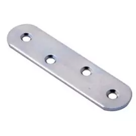 пластина мебельная оцинк. 38х12х2,0 мм с шурупом (4 шт)