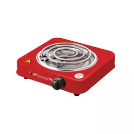плитка электрическая спиральная (1,0квт, 1 конфорки, красная) energy en-902r 158974