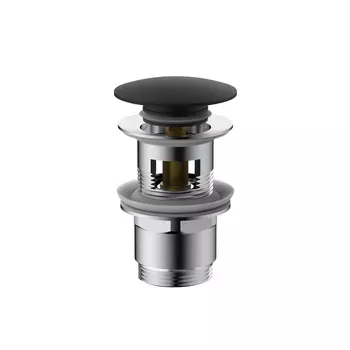 Донный клапан Vincea DPU-1B01MB с переливом, черный матовый