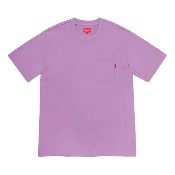 Футболка ss20 week 1 s/s pocket tee basic short sleeve purple t-shirt Supreme, фиолетовый