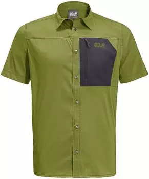 Jack Wolfskin рубашка New Kenovo S/S муж. (M, golden cypress, 4131)