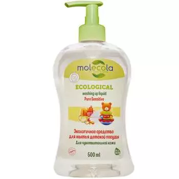 Molecola Средство для мытья детской посуды для чувствительной кожи, экологическое, 500 мл (Molecola, Детская серия)