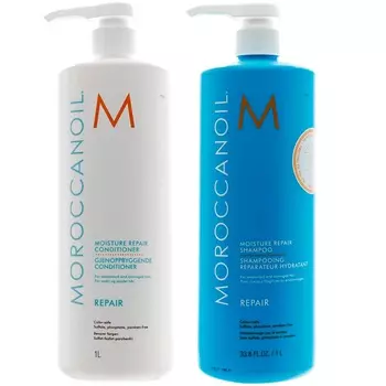 Moroccanoil Набор "Восстановление" для волос: кондиционер 1000 мл + шампунь 1000 мл (Moroccanoil, Repair)
