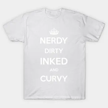 Футболка женская Nerdy Dirty Inked Curvy Harajuku Print Kawaii футболка летняя женская футболка с коротким рукавом топ футболка S розовый